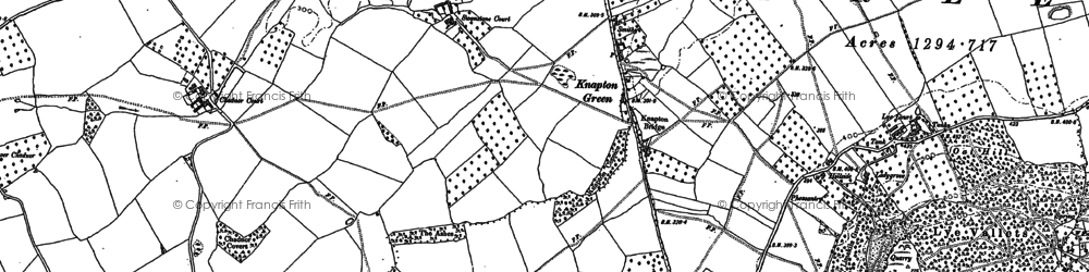 Old map of Knapton Green in 1886