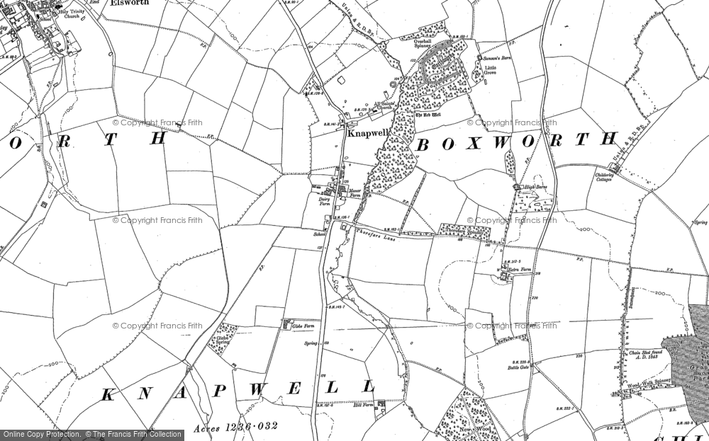 Old Map of Knapwell, 1886 - 1900 in 1886