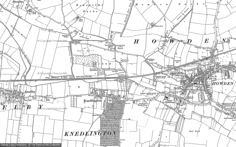 Old Map of Historic Map covering Boothferry Br in 1889