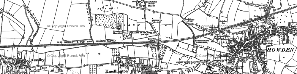 Old map of Knedlington in 1889