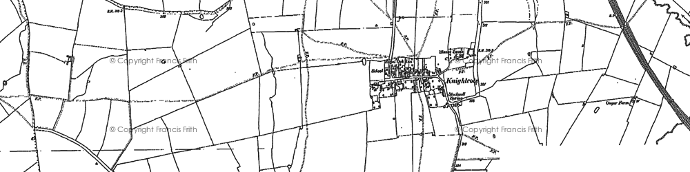 Old map of Knightcote in 1885