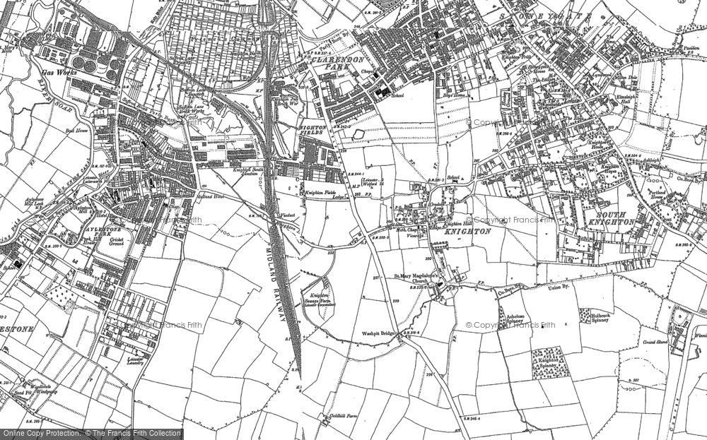 Old Map of Knighton, 1885 - 1886 in 1885