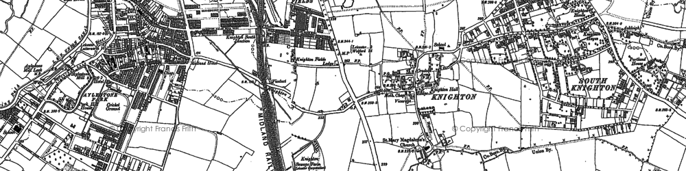 Old map of Aylestone Park in 1886