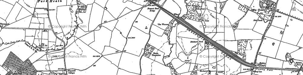 Old map of Knighton in 1900