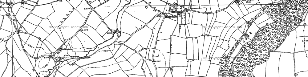 Old map of Knighton in 1903