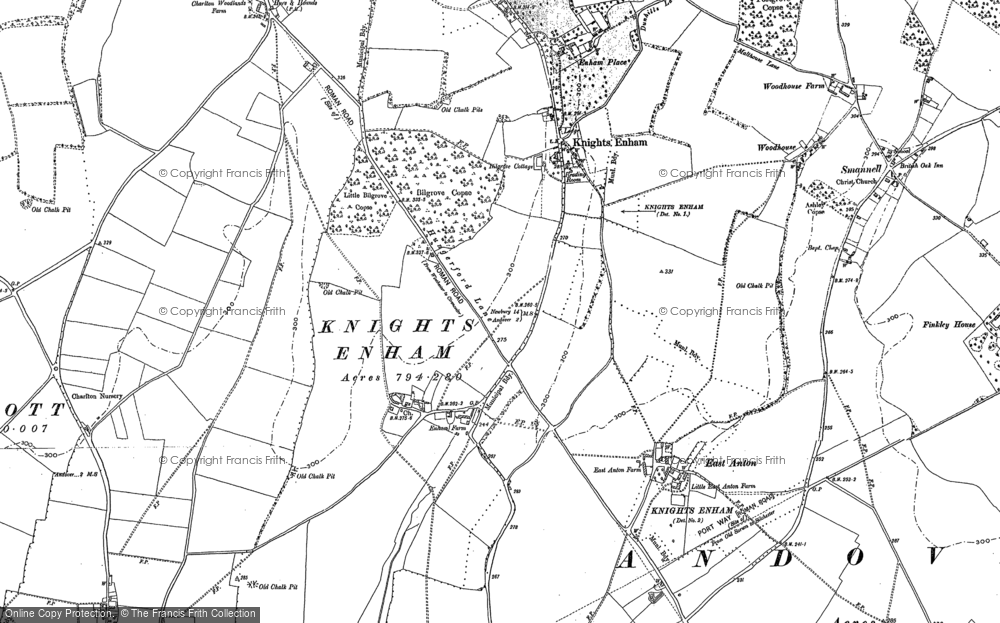 Old Map of Knights Enham, 1894 - 1909 in 1894