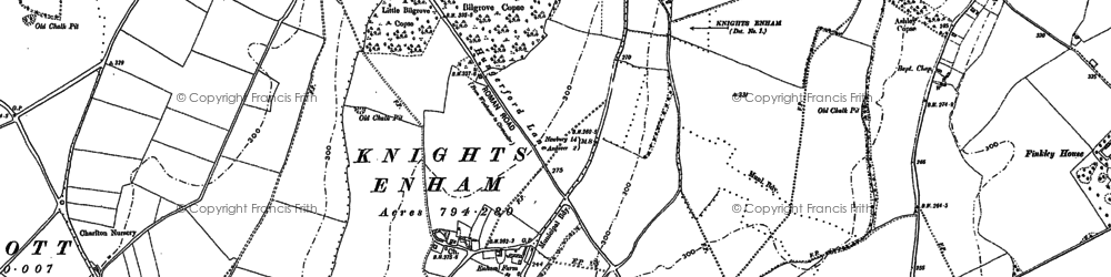 Old map of Knights Enham in 1894