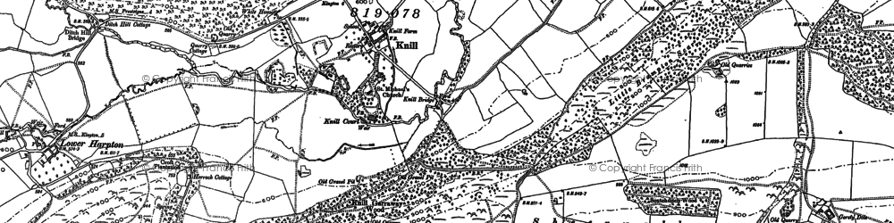Old map of Lower Harpton in 1902