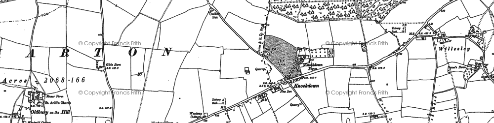 Old map of Knockdown in 1899