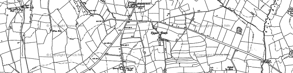 Old map of Upper Town in 1879