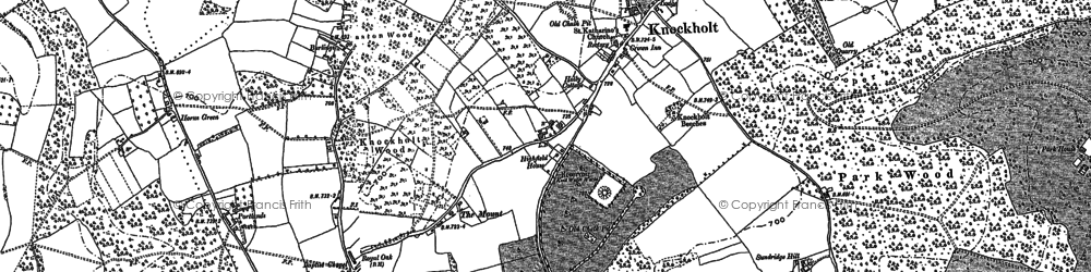 Old map of Horns Green in 1907