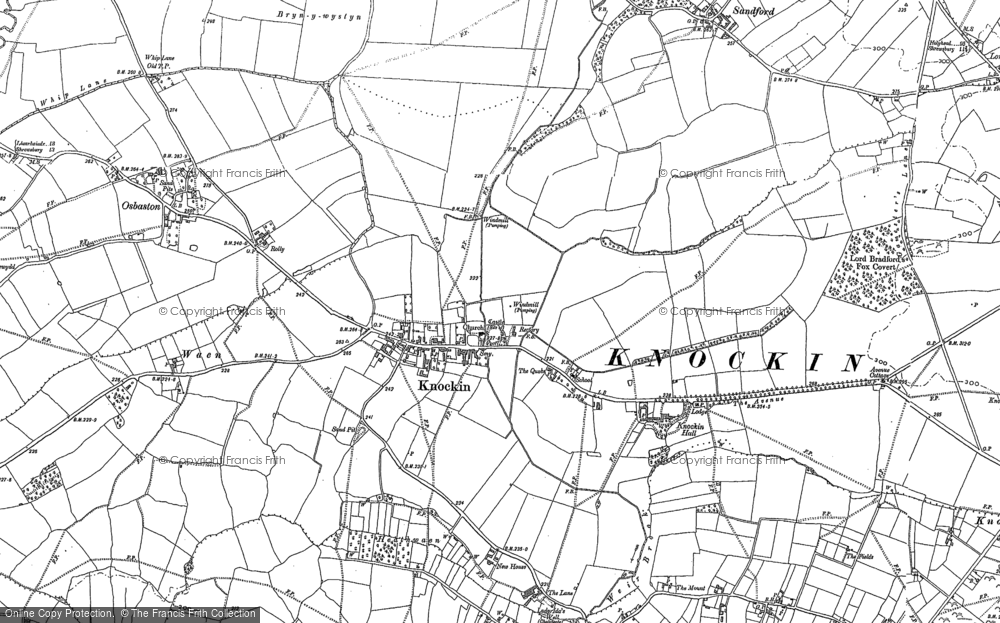 Old Map of Knockin, 1881 - 1900 in 1881
