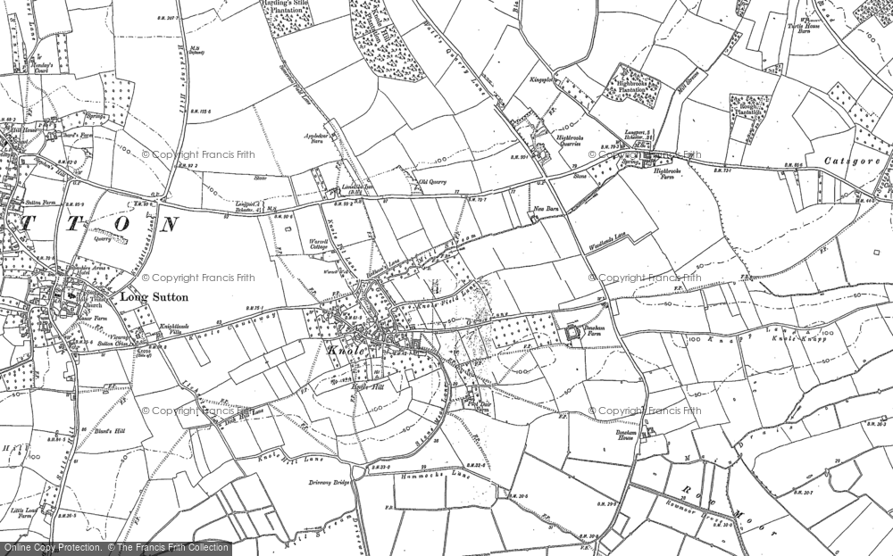 Old Map of Knole, 1885 in 1885