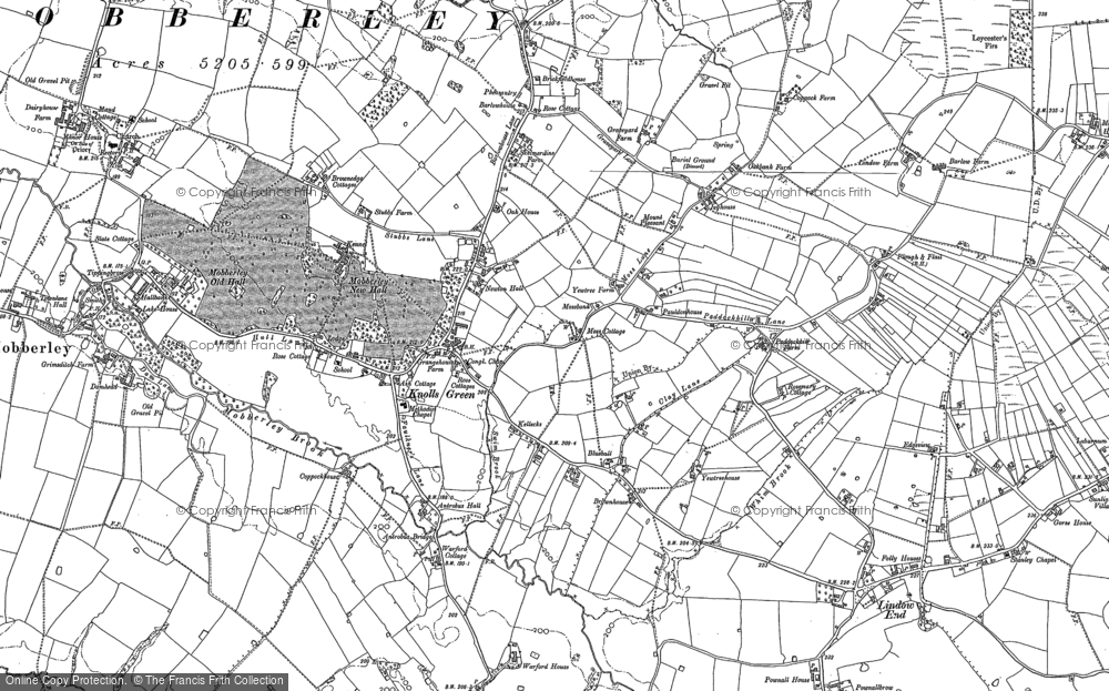 Old Map of Historic Map covering Paddockhill in 1897