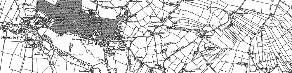Old map of Bostock Barns Fm in 1897