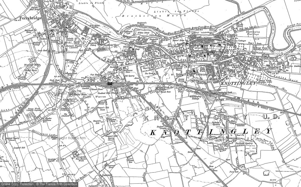 Old Map of Knottingley, 1890 - 1891 in 1890