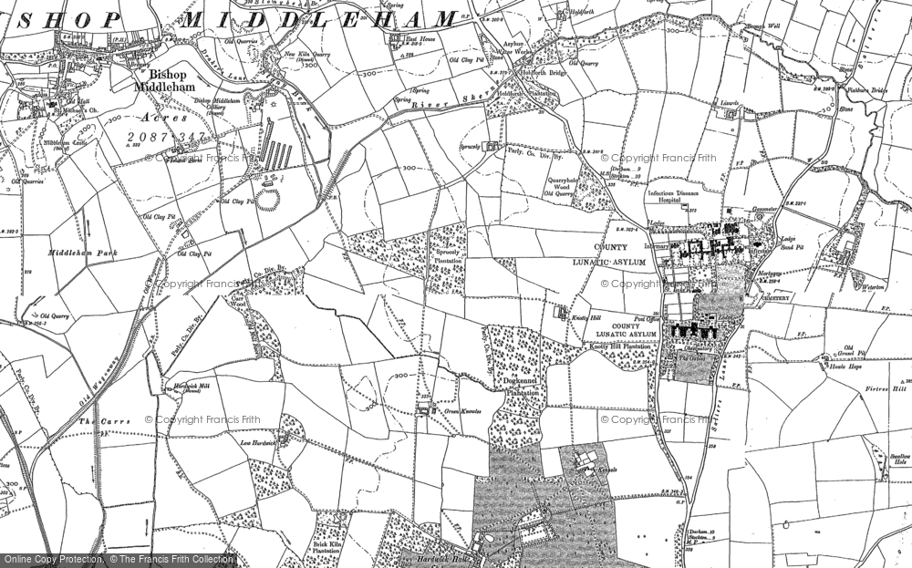 Old Map of Historic Map covering Butterwick in 1896