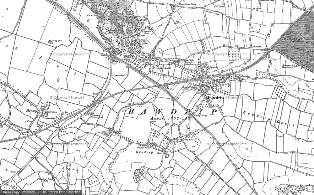 Old Map of Knowle, 1885 - 1886 in 1885