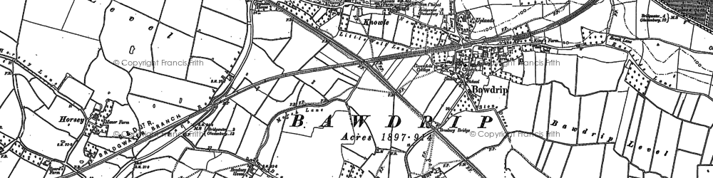 Old map of Knowle in 1885
