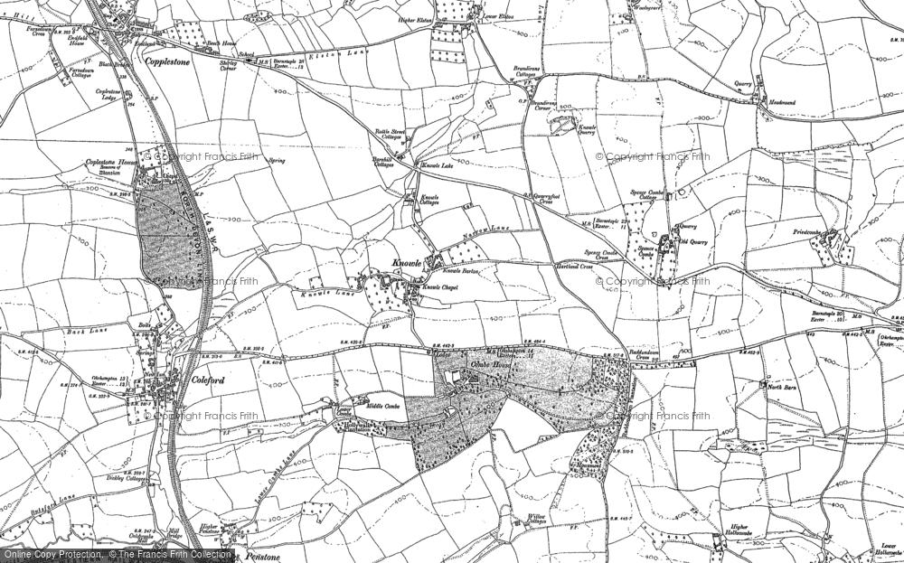 Old Map of Knowle, 1886 - 1888 in 1886