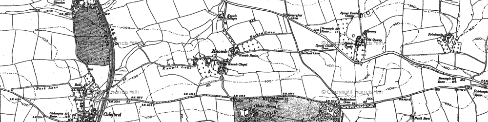 Old map of Brandirons Corner in 1886