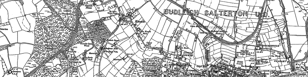 Old map of Knowle in 1888