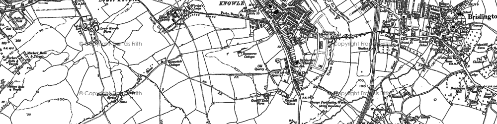 Old map of Knowle in 1902
