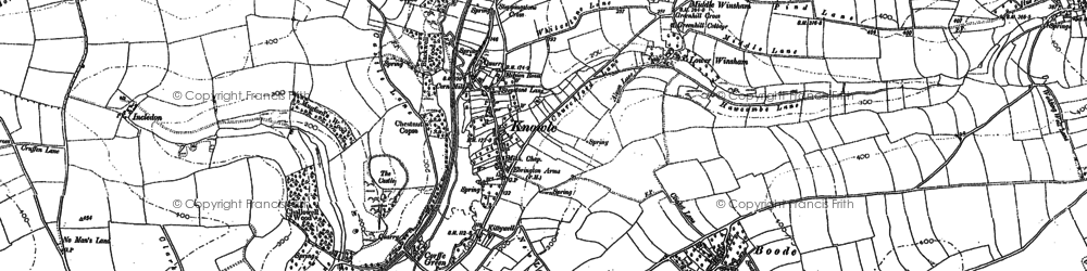 Old map of Knowle in 1903