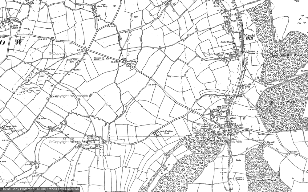 Old Map of Knowle Fields, 1903 in 1903