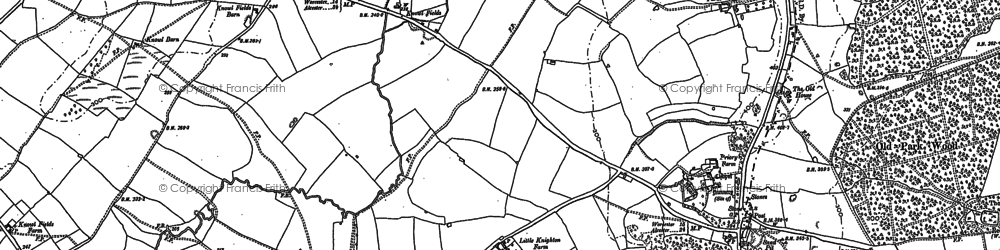 Old map of Knowle Fields in 1903