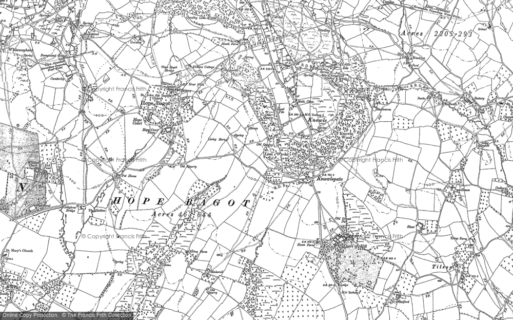 Old Map of Knowlegate, 1883 - 1884 in 1883