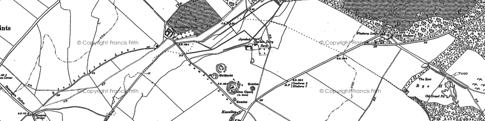 Old map of Brockington Down in 1886