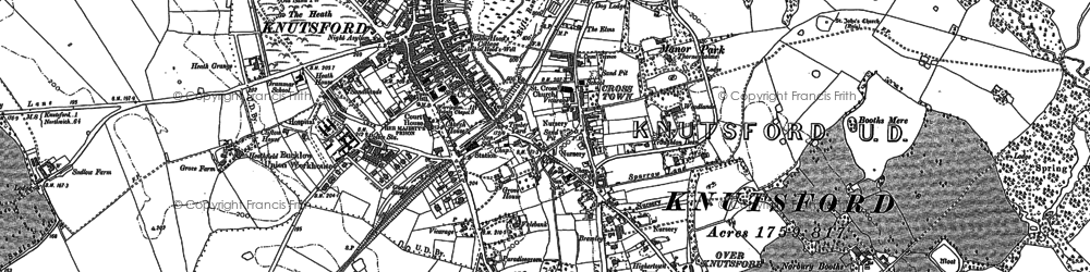 Old map of Cross Town in 1897