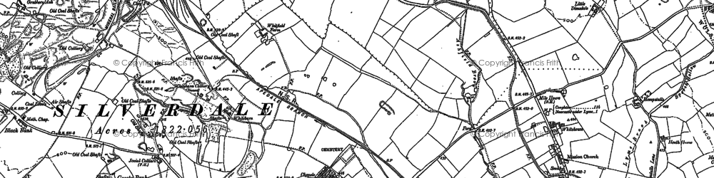 Old map of Knutton in 1878