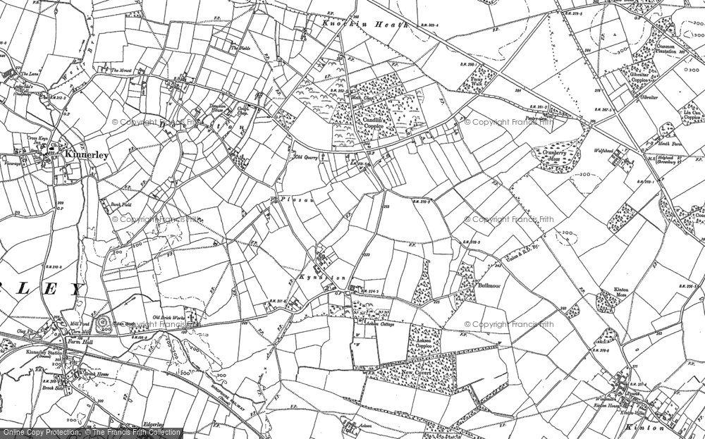 Old Map of Kynaston, 1881 - 1900 in 1881