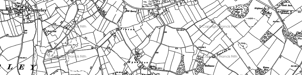 Old map of Kynaston in 1881