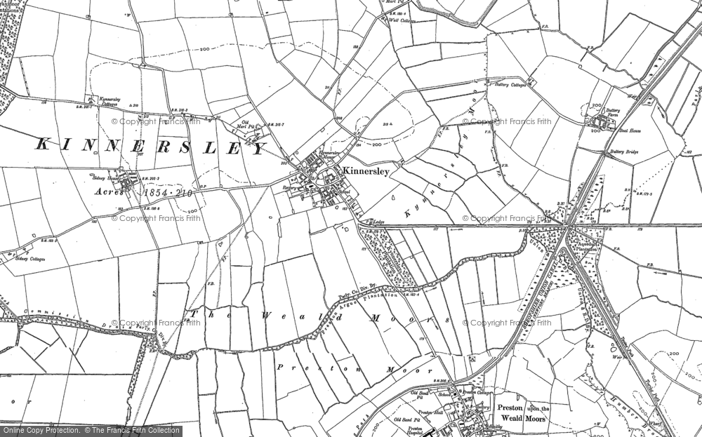 Old Map of Kynnersley, 1880 - 1881 in 1880