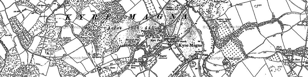 Old map of Kyre Park in 1902