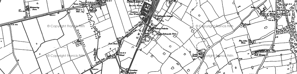 Old map of Lache in 1909