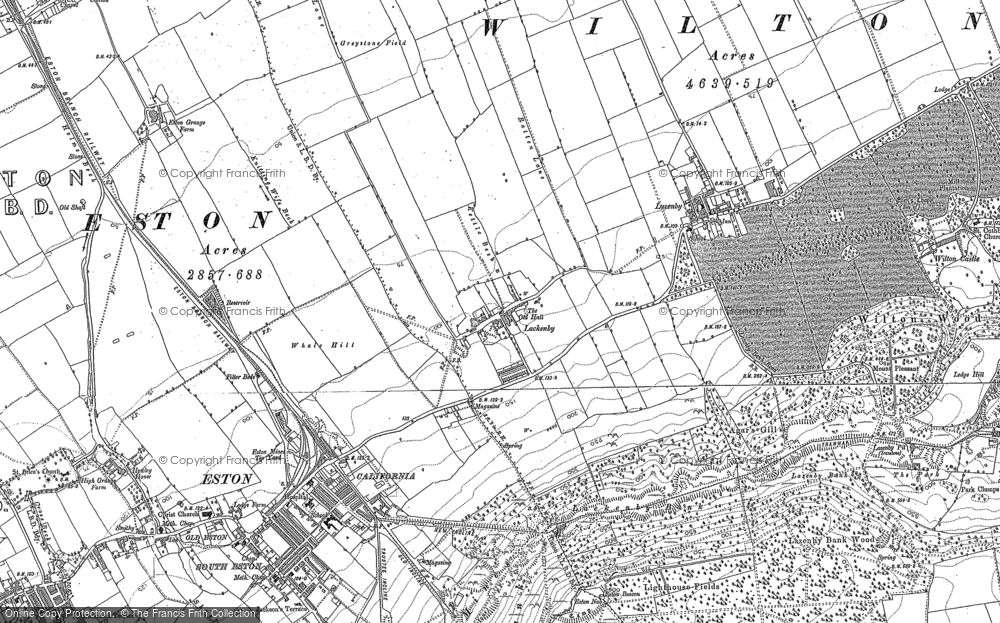 Old Map of Lackenby, 1893 - 1913 in 1893