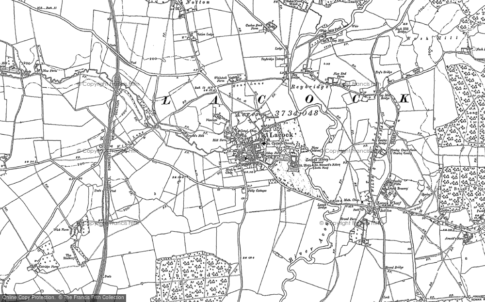 Old Map of Historic Map covering Bewley Common in 1899