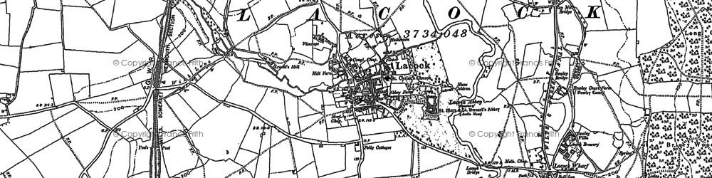 Old map of Bewley Common in 1899