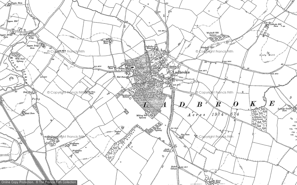 Old Map of Ladbroke, 1885 in 1885