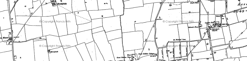 Old map of Laindon in 1895