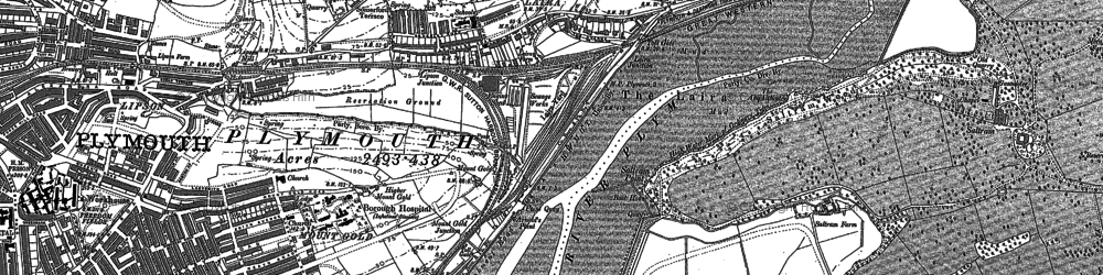 Old map of Laira in 1905