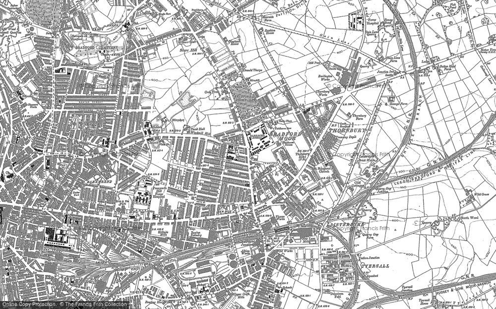 Old Map of Laisterdyke, 1890 - 1892 in 1890