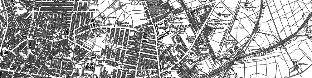 Old map of Laisterdyke in 1890