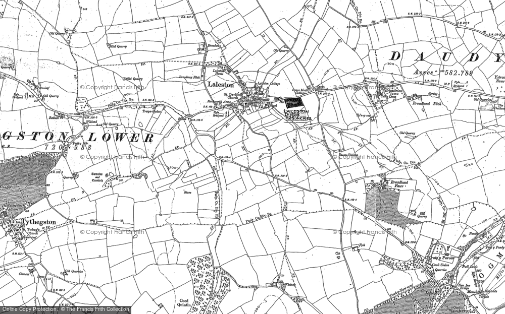 Old Map of Laleston, 1913 - 1914 in 1913