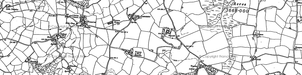 Old map of Argal Manor in 1906
