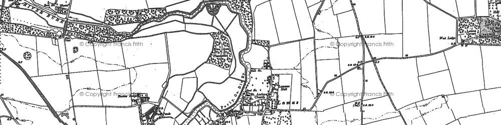 Old map of Little Hautbois in 1884